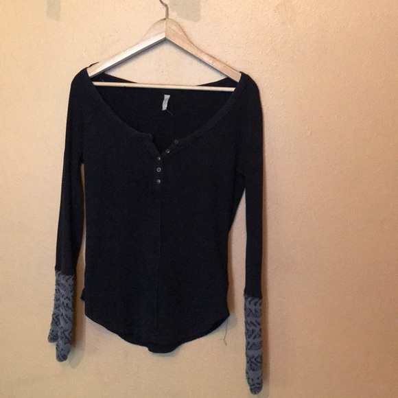Free People woven Long sleeve top - Picture 1 of 3